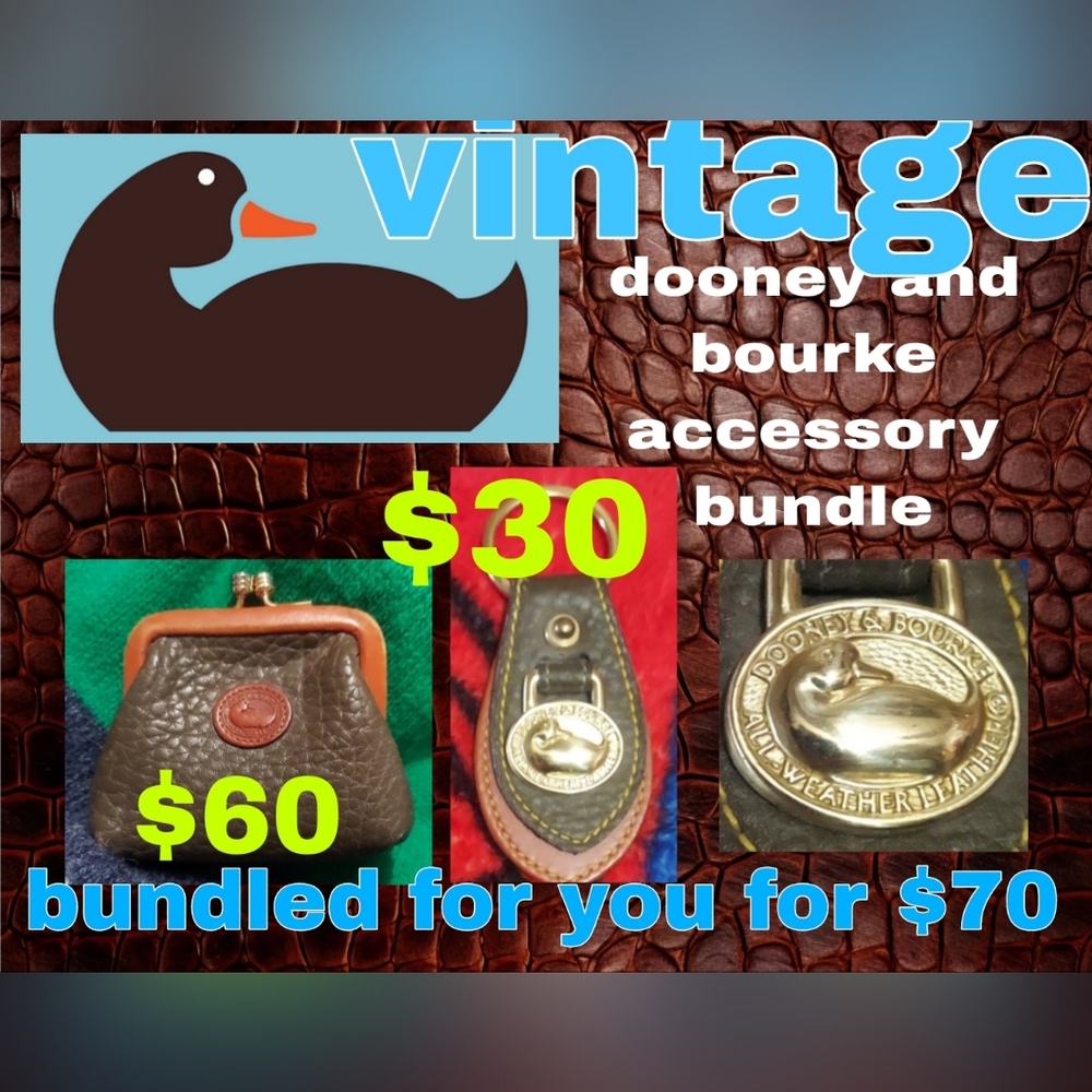 Vintage Premium Leather Vintage Goods By Dooney And Bourke . Accessory Bundle